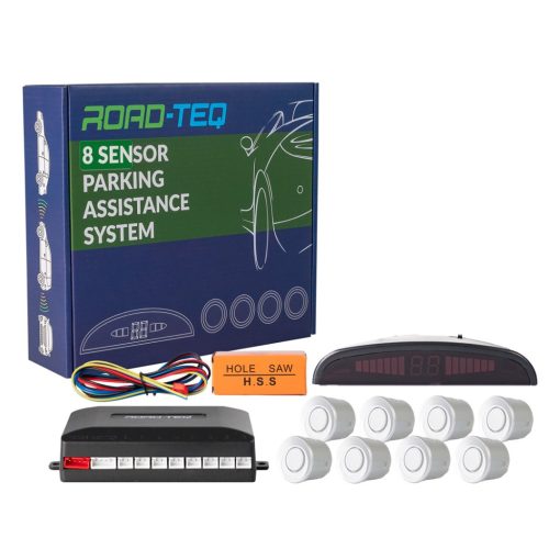 8-sensor parking assist system with digital display - SILVER