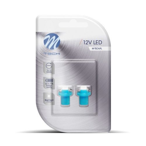 Blister 2x LED L092B - B8.5D 1xSMD5050 kék - LB092B