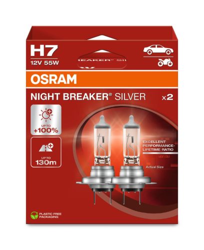 OSRAM NIGHT BREAKER SILVER 64210NBS-2HB H7 PX26d 12V 55W
