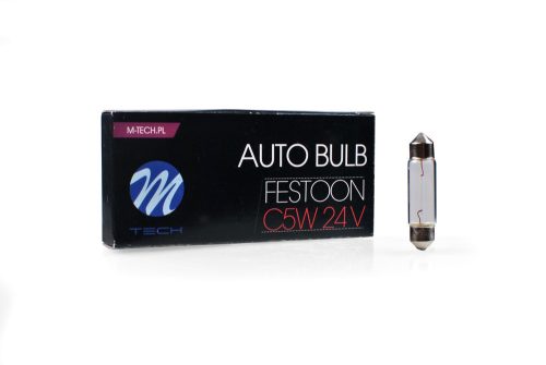 M-TECH izzó C5W T11x41 SV8.5 24V/5W CLEAR - Z934 - 10 db